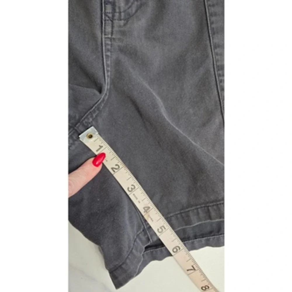 Vintage Polo Ralph Lauren Mens Chino Shorts Large Gray Blue Cotton Elastic Waist